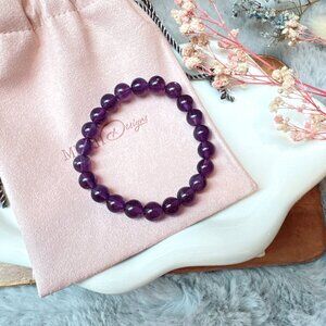 8mm Amethyst Stretch Bracelet